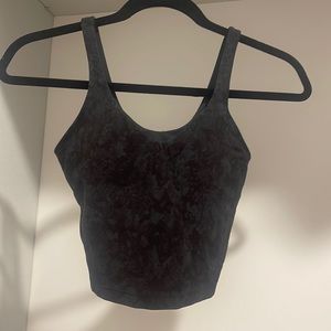 lululemon black snake print align tank top